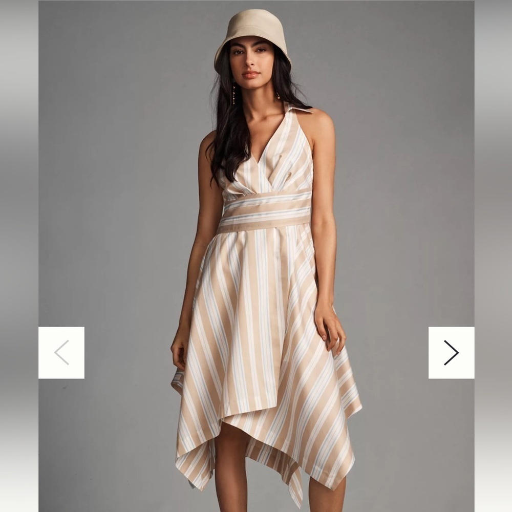 Anthropologie Maeve Maeve Asymmetrical Wrap Shirt Dress Size 2